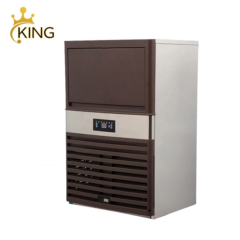 Commercial 80kg/24h Ice Cube Machine Ice Block Maker Freestanding Stainless Steel Ice Making Machine Direct Cooling Square Ice Block Maker