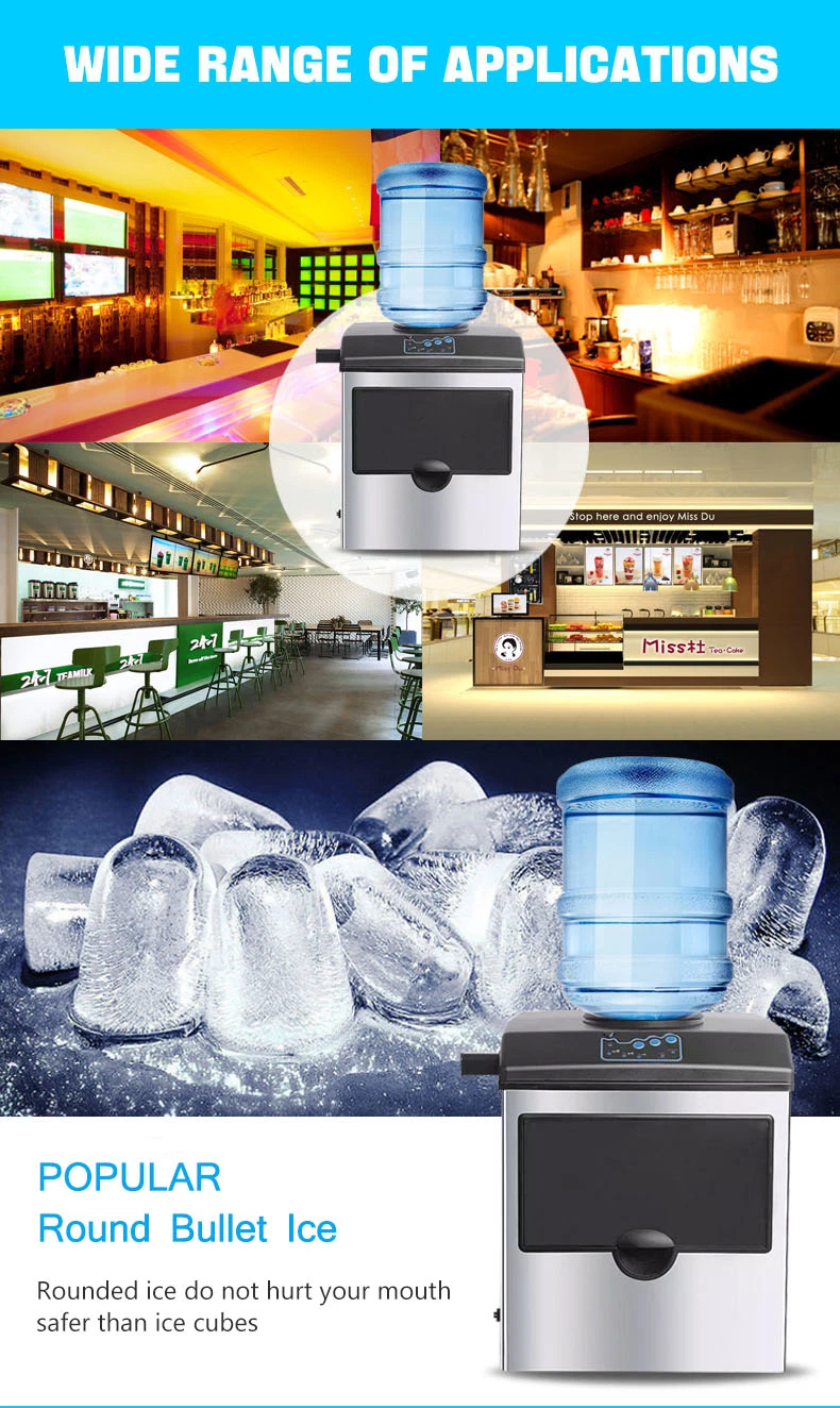 Customized 22kg/24h Small Ice Bullet Maker with 1.5kg Ice Storage
